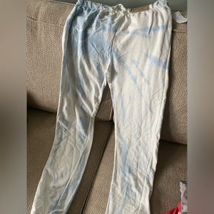 Girls Blue/white tie dyed jogger sweat pants size 10/12 (tags on)